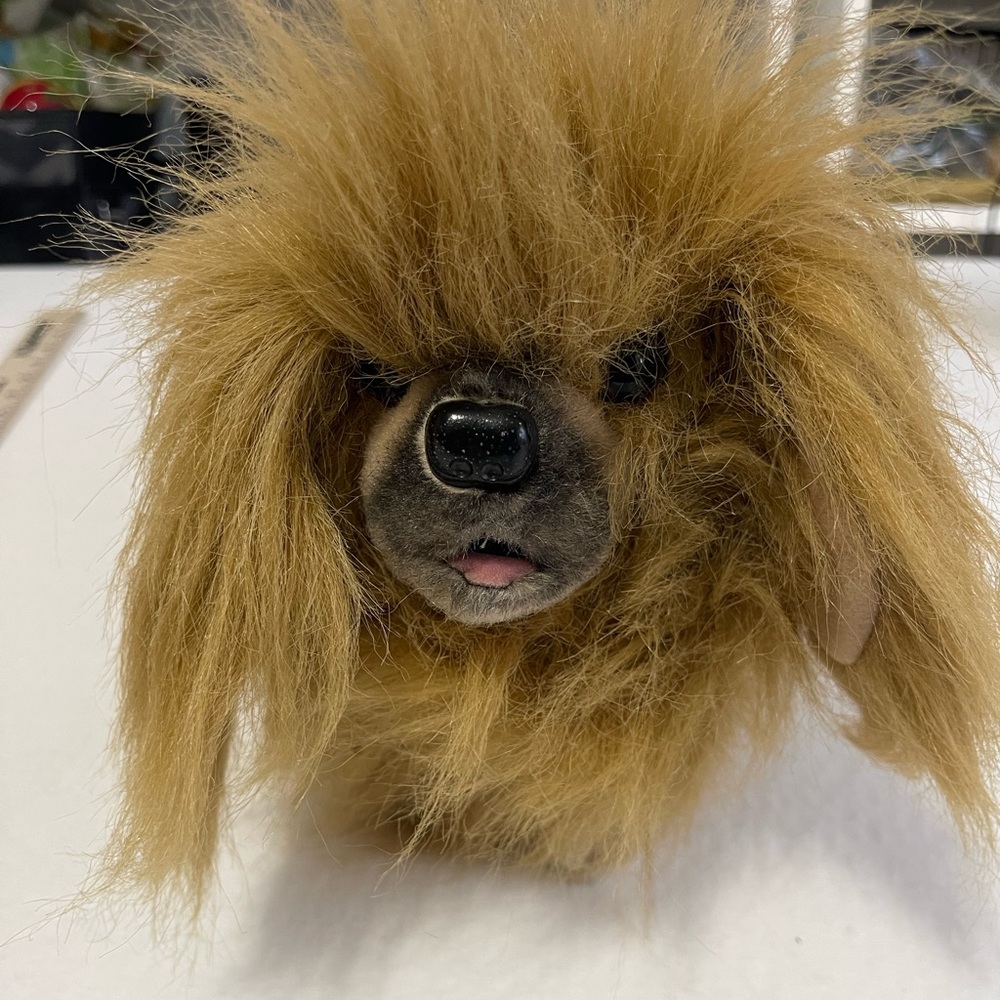 F.A.O. Schwarz Realistic Pekingese Dog Plush Stuffed Animal Toy Detailed Face